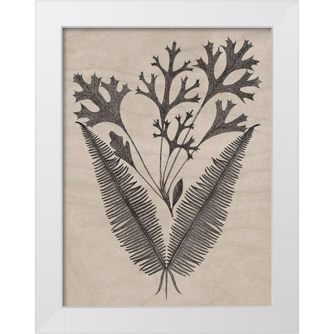 Eloquent Leaves IV White Modern Wood Framed Art Print by Vision Studio