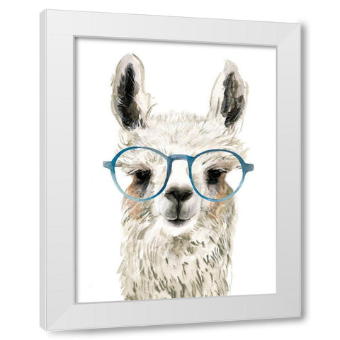 Hip Llama II White Modern Wood Framed Art Print by Borges, Victoria