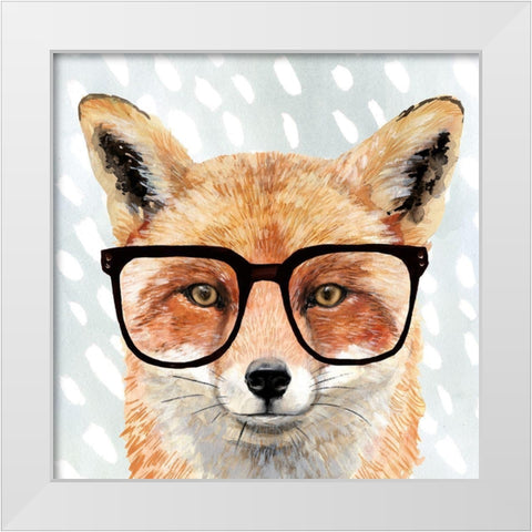 Four-eyed Forester I White Modern Wood Framed Art Print by Borges, Victoria