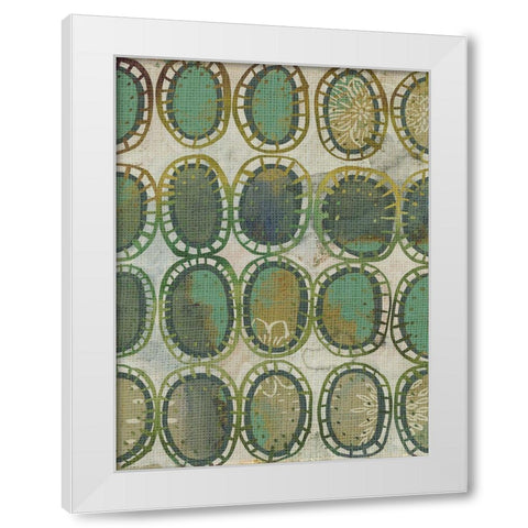 Jadeite I White Modern Wood Framed Art Print by Zarris, Chariklia