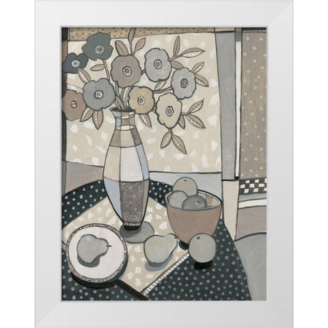 Table Top I White Modern Wood Framed Art Print by OToole, Tim