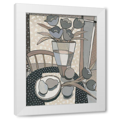 Table Top II White Modern Wood Framed Art Print by OToole, Tim