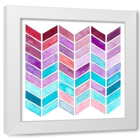 Geometric Trance I White Modern Wood Framed Art Print by Moore, Regina