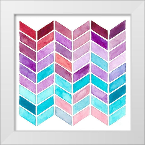 Geometric Trance I White Modern Wood Framed Art Print by Moore, Regina