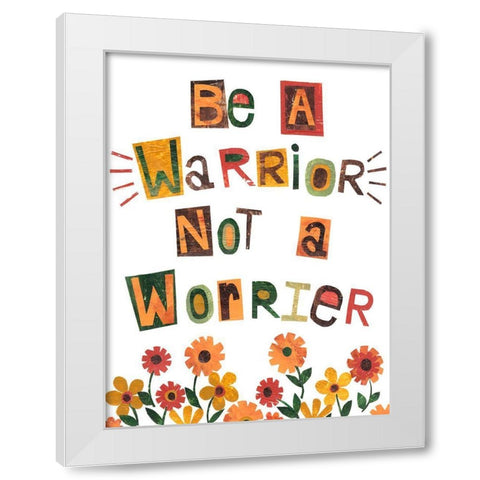 Positive Power I White Modern Wood Framed Art Print by Moore, Regina