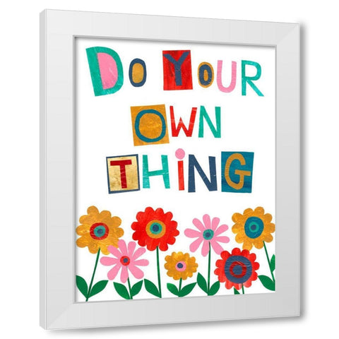 Positive Power II White Modern Wood Framed Art Print by Moore, Regina