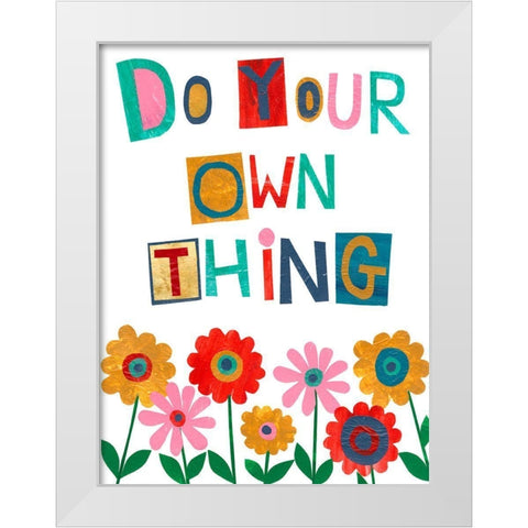 Positive Power II White Modern Wood Framed Art Print by Moore, Regina