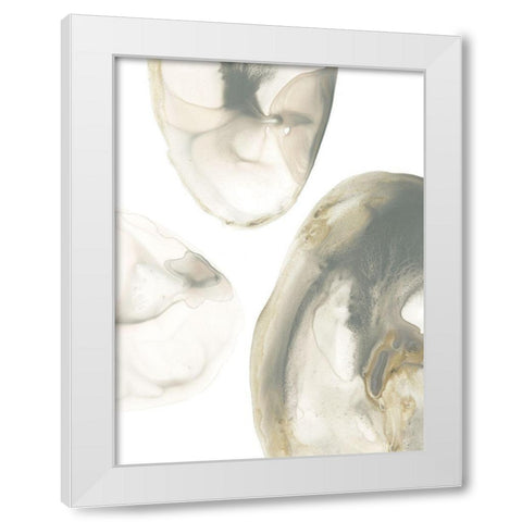 Natural Geode I White Modern Wood Framed Art Print by Vess, June Erica