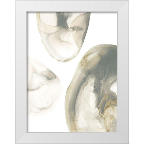 Natural Geode I White Modern Wood Framed Art Print by Vess, June Erica