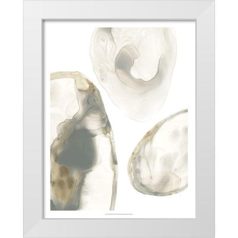 Natural Geode III White Modern Wood Framed Art Print by Vess, June Erica