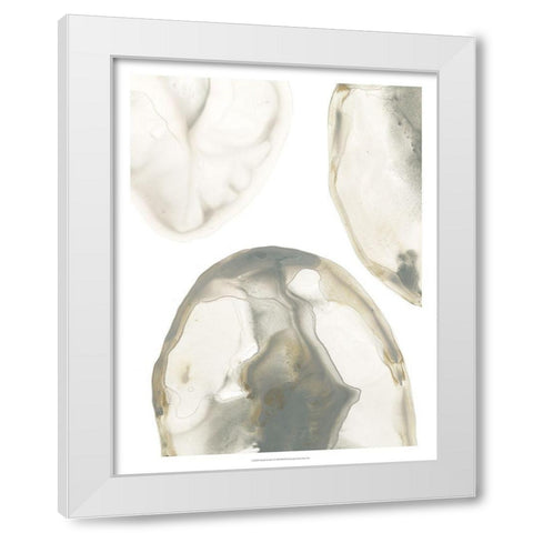 Natural Geode IV White Modern Wood Framed Art Print by Vess, June Erica