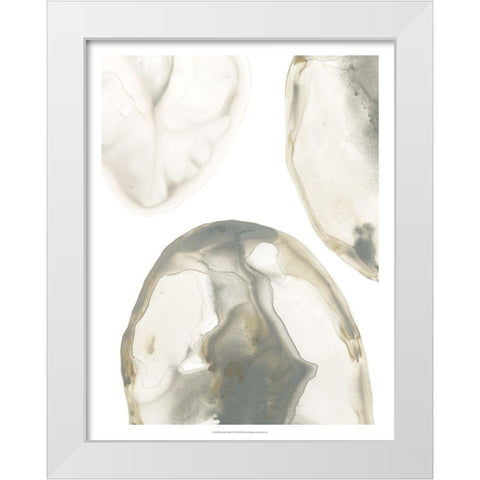 Natural Geode IV White Modern Wood Framed Art Print by Vess, June Erica