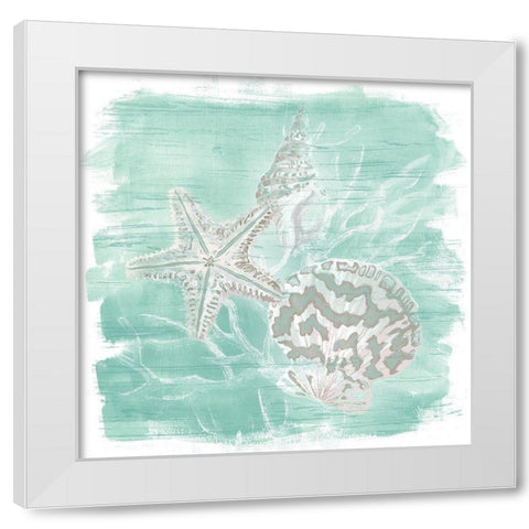 Weathered Shell Assortment II White Modern Wood Framed Art Print by Vess, June Erica