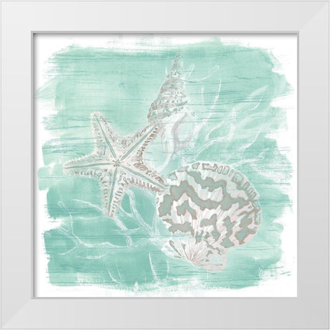 Weathered Shell Assortment II White Modern Wood Framed Art Print by Vess, June Erica