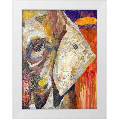 Africa on Collage I White Modern Wood Framed Art Print by St. Hilaire, Elizabeth