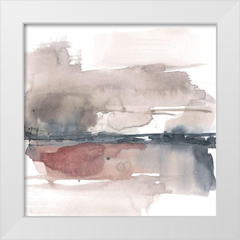 Earth Horizon V White Modern Wood Framed Art Print by Goldberger, Jennifer