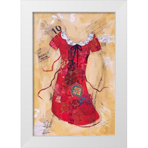 Dress Whimsy V White Modern Wood Framed Art Print by St. Hilaire, Elizabeth