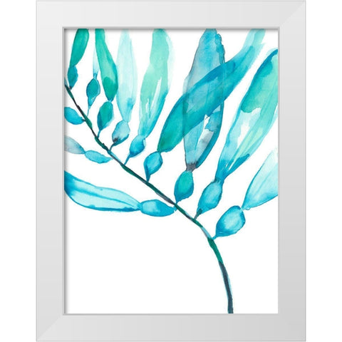 Watercolor Kelp II White Modern Wood Framed Art Print by Goldberger, Jennifer