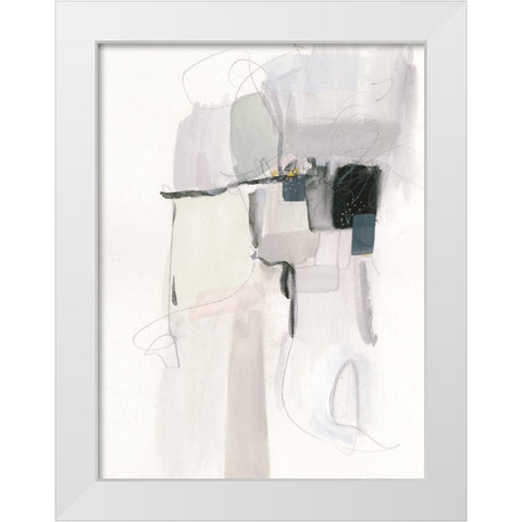 Spree III White Modern Wood Framed Art Print by Borges, Victoria