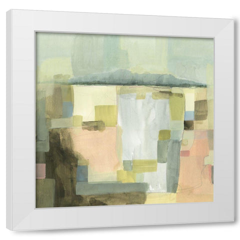 Apricot and Sage II White Modern Wood Framed Art Print by Borges, Victoria