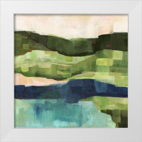 Pastoral Patchwork I White Modern Wood Framed Art Print by Borges, Victoria