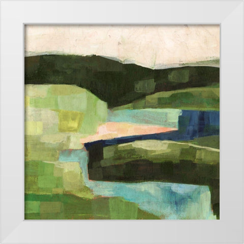 Pastoral Patchwork II White Modern Wood Framed Art Print by Borges, Victoria