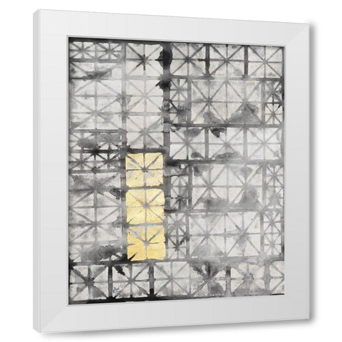 Gilded Junction I White Modern Wood Framed Art Print by Stramel, Renee W.