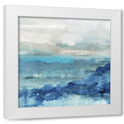 Sea Swell I White Modern Wood Framed Art Print by Borges, Victoria