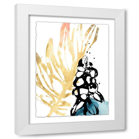 Tropical Moderne II White Modern Wood Framed Art Print by Vess, June Erica