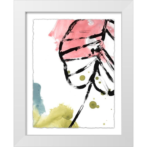 Tropical Moderne III White Modern Wood Framed Art Print by Vess, June Erica
