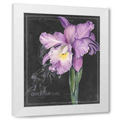 Chalkboard Flower II White Modern Wood Framed Art Print by Parker, Jennifer Paxton
