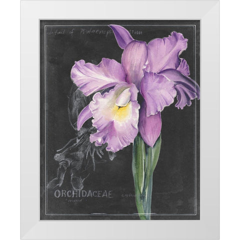 Chalkboard Flower II White Modern Wood Framed Art Print by Parker, Jennifer Paxton