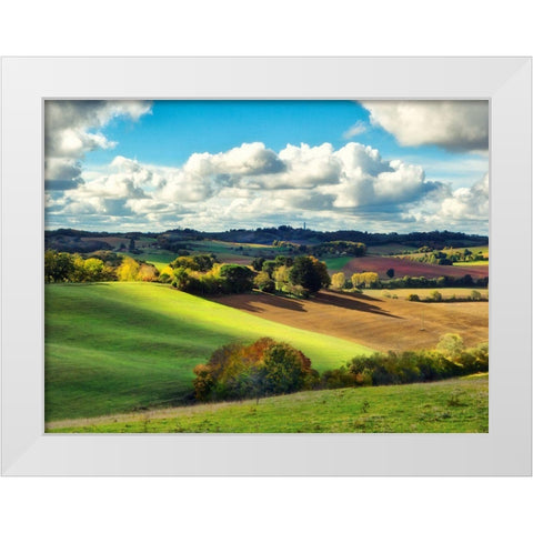 Pastoral Countryside III White Modern Wood Framed Art Print by Chester, Colby
