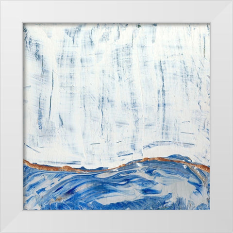 Blue Highlands II White Modern Wood Framed Art Print by Ludwig, Alicia