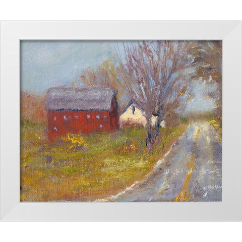 Back Road Barn I White Modern Wood Framed Art Print by Wendling, Marilyn