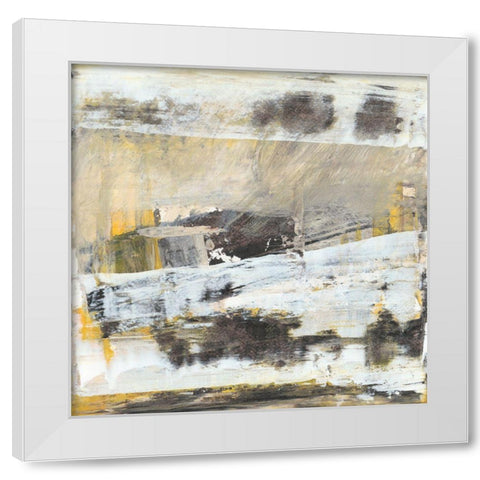 Translate V White Modern Wood Framed Art Print by Gordon, Sharon