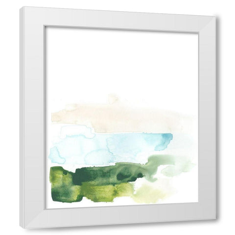 Liquid Valley I White Modern Wood Framed Art Print by Vess, June Erica