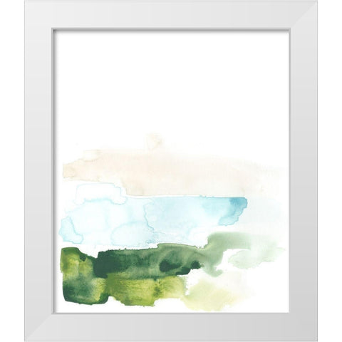 Liquid Valley I White Modern Wood Framed Art Print by Vess, June Erica