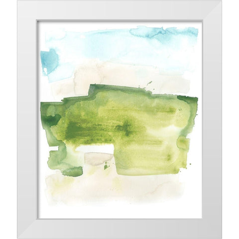Liquid Valley II White Modern Wood Framed Art Print by Vess, June Erica