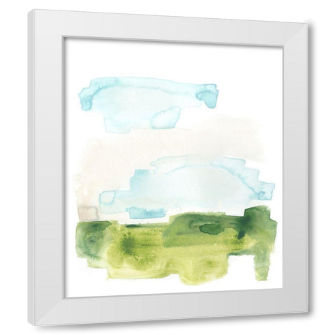 Liquid Valley III White Modern Wood Framed Art Print by Vess, June Erica