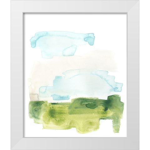 Liquid Valley III White Modern Wood Framed Art Print by Vess, June Erica