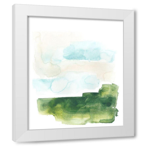 Liquid Valley IV White Modern Wood Framed Art Print by Vess, June Erica
