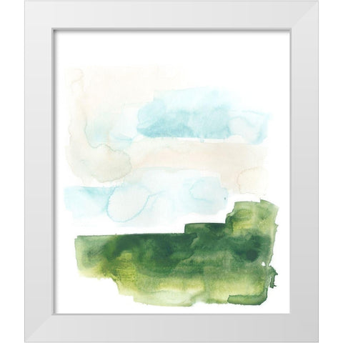 Liquid Valley IV White Modern Wood Framed Art Print by Vess, June Erica