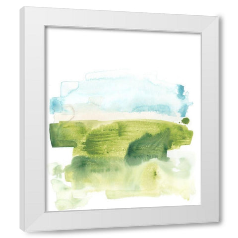 Liquid Valley V White Modern Wood Framed Art Print by Vess, June Erica