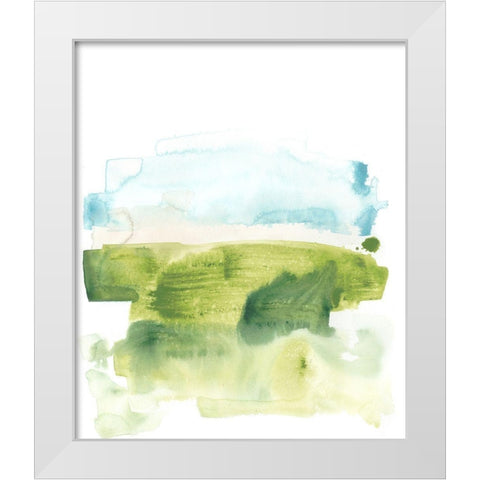 Liquid Valley V White Modern Wood Framed Art Print by Vess, June Erica