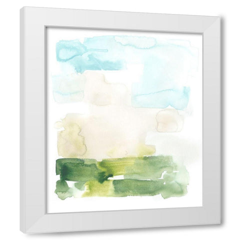 Liquid Valley VI White Modern Wood Framed Art Print by Vess, June Erica