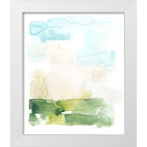 Liquid Valley VI White Modern Wood Framed Art Print by Vess, June Erica