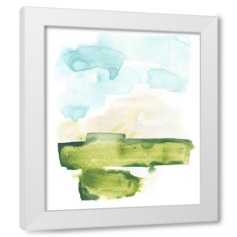 Liquid Valley VII White Modern Wood Framed Art Print by Vess, June Erica