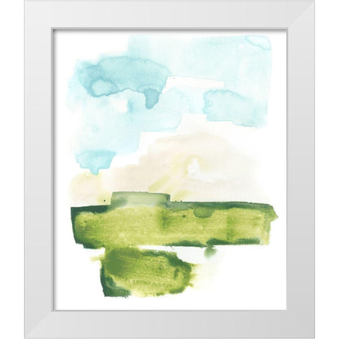 Liquid Valley VII White Modern Wood Framed Art Print by Vess, June Erica