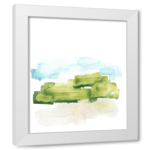 Liquid Valley IX White Modern Wood Framed Art Print by Vess, June Erica